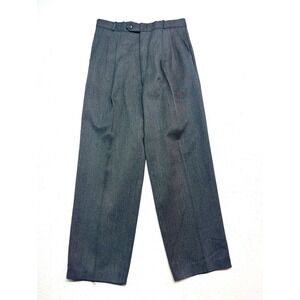 vtg 80s 90s Pleated Trousers 30x30 Charcoal Dress Pants Relaxed High Waist USA